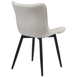 Chaise Brady en velours crème