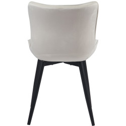 Chaise Brady en velours crème