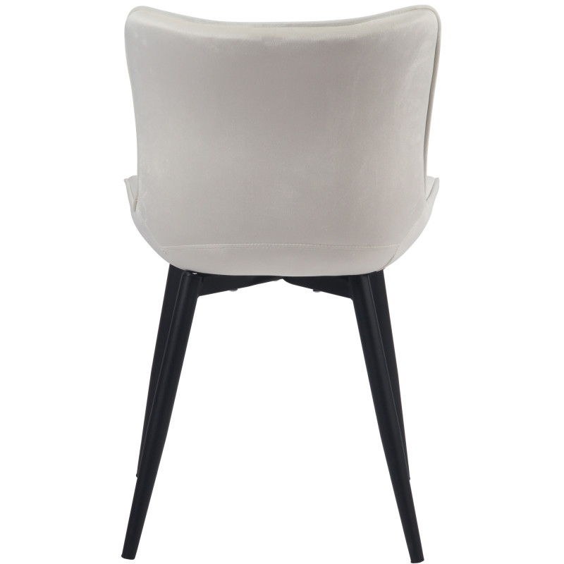 Chaise Brady en velours crème