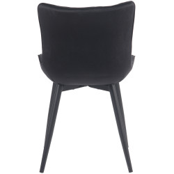 Chaise Brady en velours noir