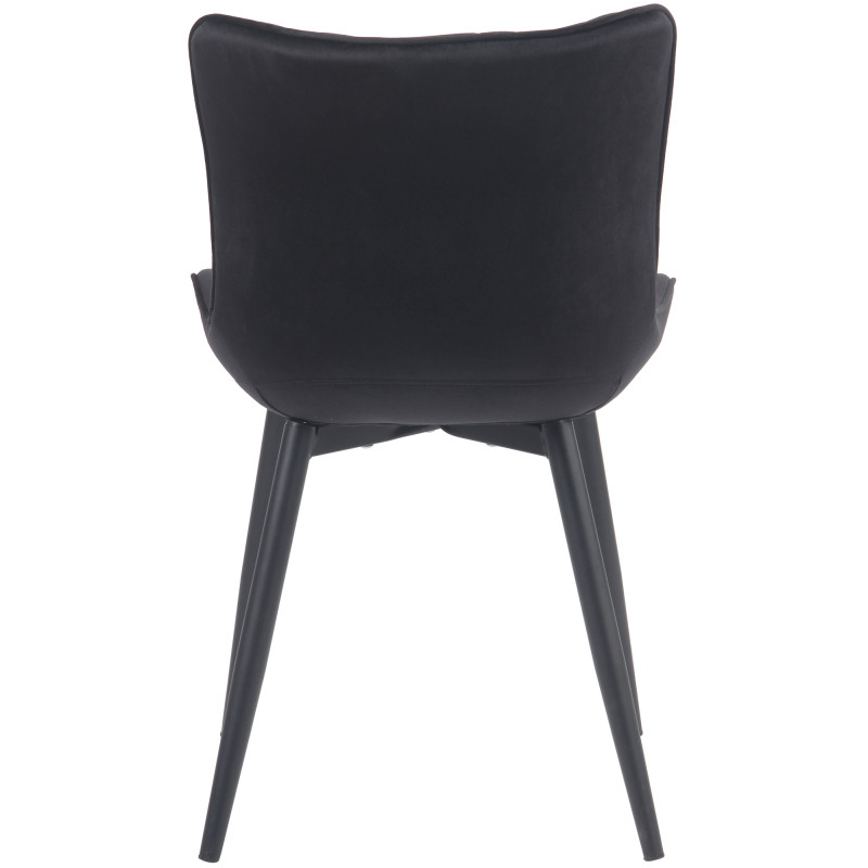 Chaise Brady en velours noir