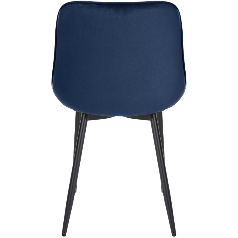 Chaise Springs velours bleu