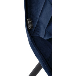 Chaise Springs velours bleu