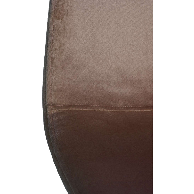 Chaise de salle à manger en velours Napier brun