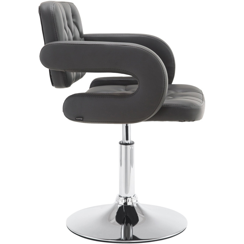 Sedia lounge Dublin in similpelle grigio