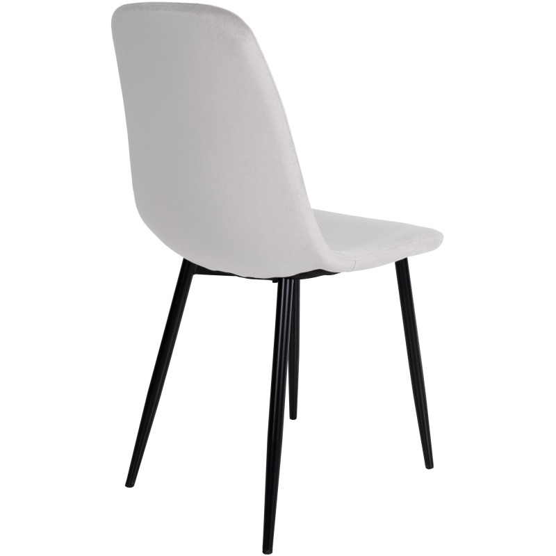 Chaise de salle à manger en velours Napier crème