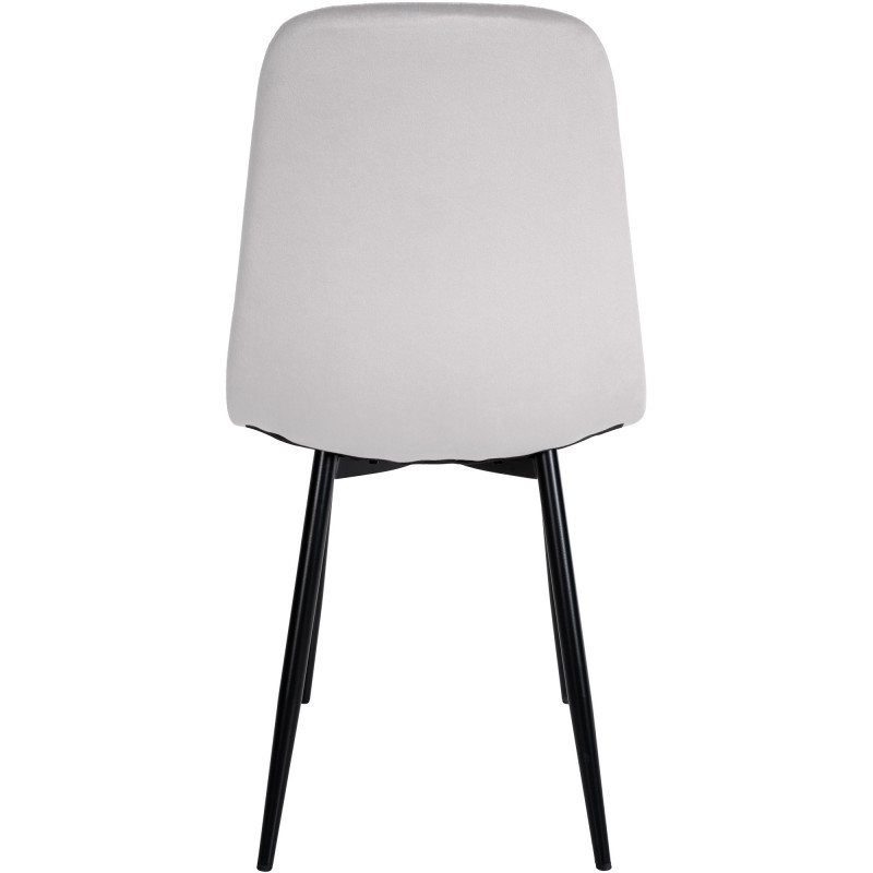 Chaise de salle à manger en velours Napier crème