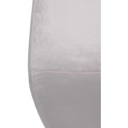 Chaise de salle à manger en velours Napier crème
