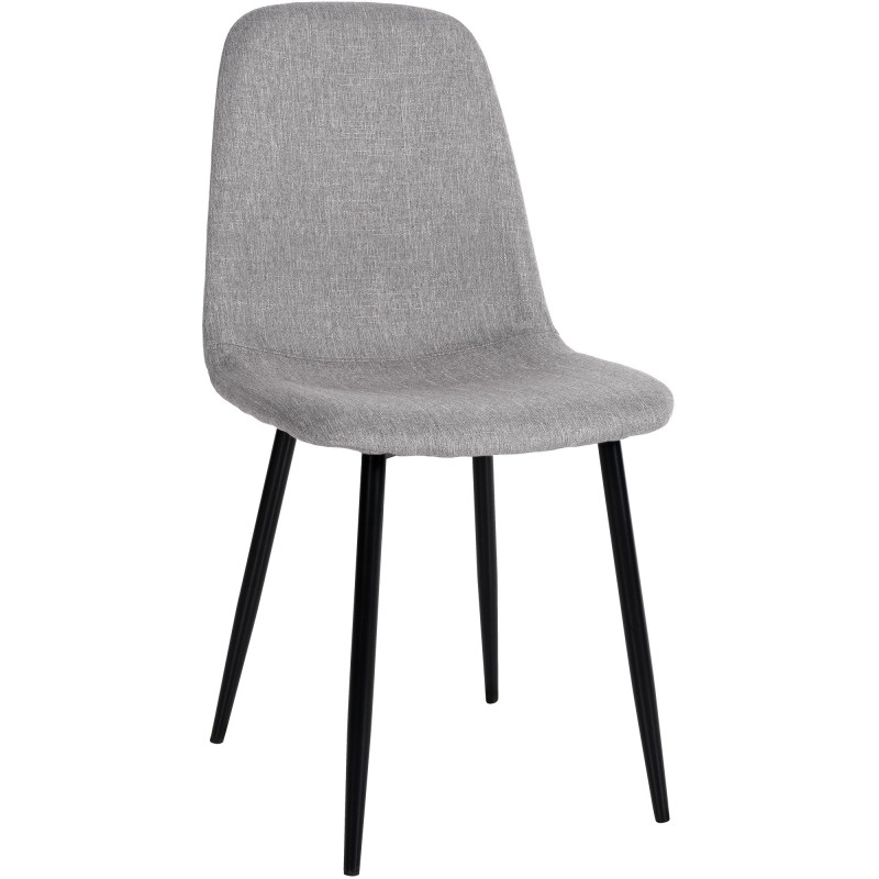 Chaise de salle à manger en tissu Napier gris clair
