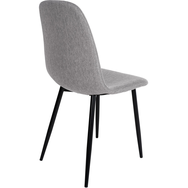 Chaise de salle à manger en tissu Napier gris clair