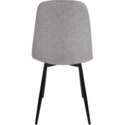 Chaise de salle à manger en tissu Napier gris clair