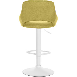 Tabouret de bar Milet tissu blanc vert