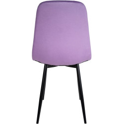 Chaise de salle à manger en velours Napier violet