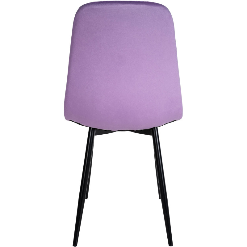 Chaise de salle à manger en velours Napier violet