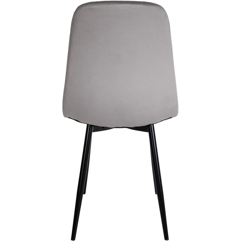 Chaise de salle à manger en velours Napier gris