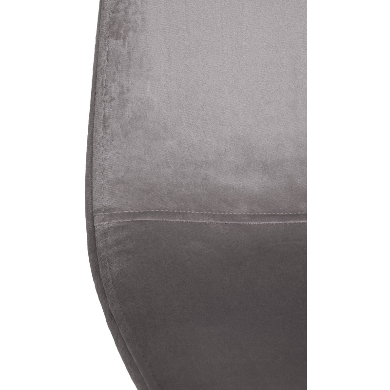 Chaise de salle à manger en velours Napier gris