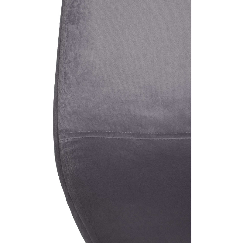 Chaise de salle à manger en velours Napier gris foncé