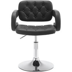 Sedia lounge Dublin in similpelle nero