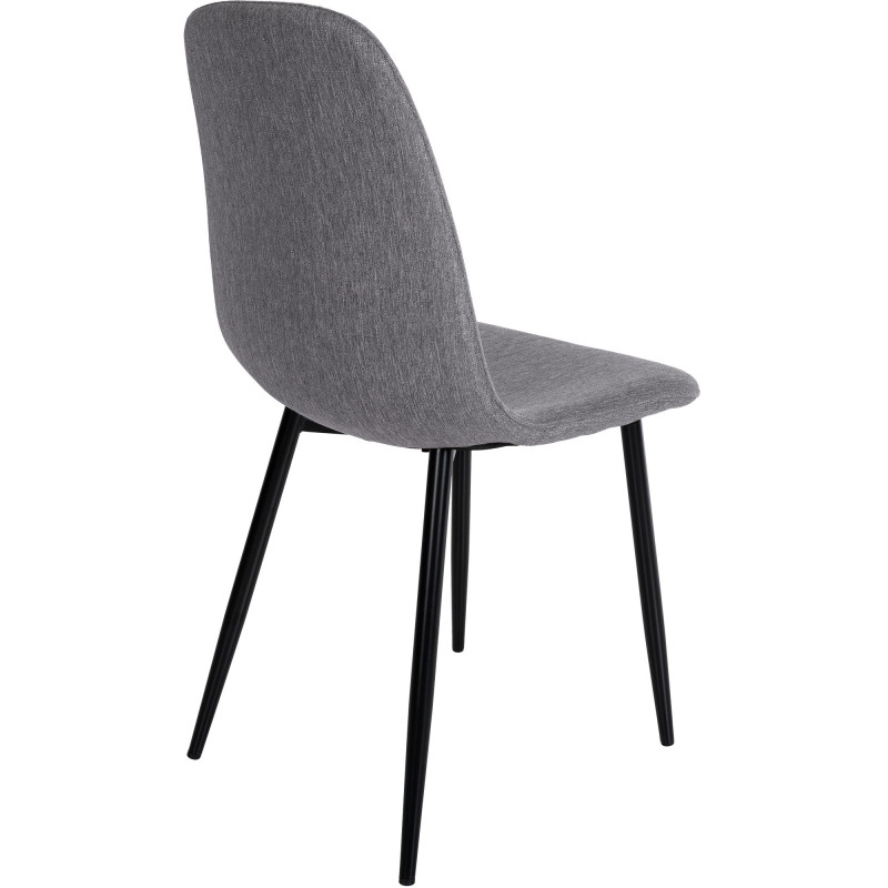 Chaise de salle à manger en tissu Napier gris