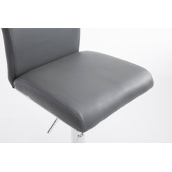 Lot de 2 tabourets de bar Cologne simili cuir chromé gris