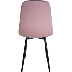 Chaise de salle à manger en velours Napier rose