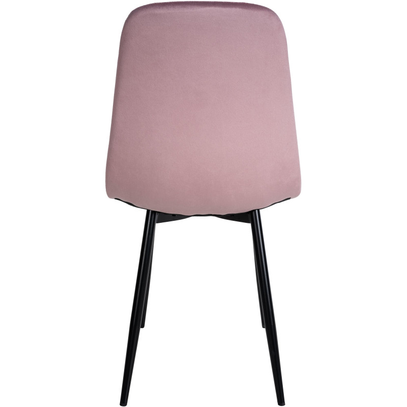 Chaise de salle à manger en velours Napier rose
