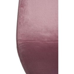 Chaise de salle à manger en velours Napier rose