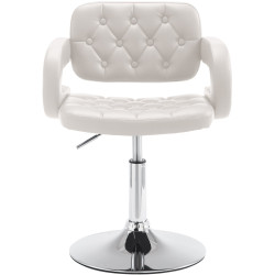 Sedia lounge Dublin in similpelle bianco