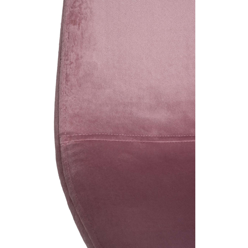 Chaise de salle à manger en velours Napier rose