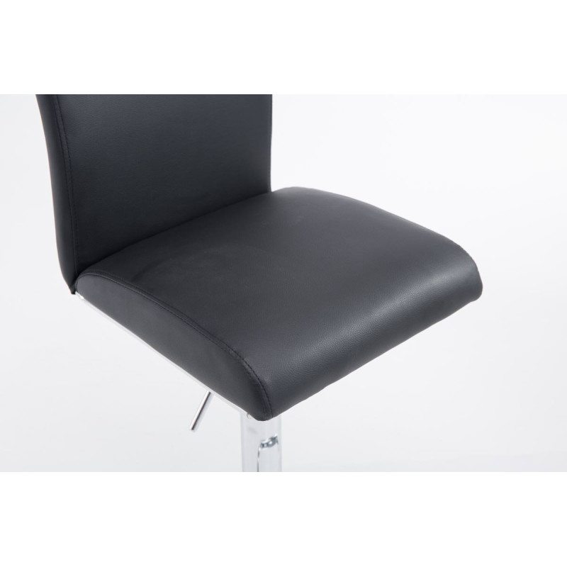 Lot de 2 tabourets de bar Cologne simili cuir chromé noir