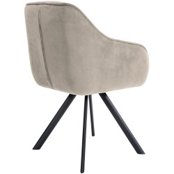 Chaise en velours Russel gris