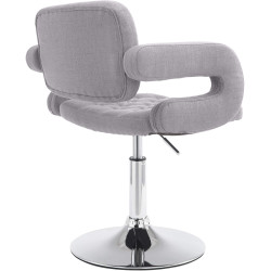 Sedia lounge Dublin in tessuto grigio