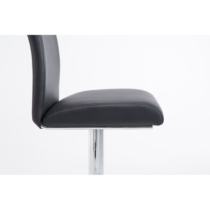 Lot de 2 tabourets de bar Cologne simili cuir chromé noir