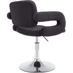 Sedia lounge Dublin in tessuto nero