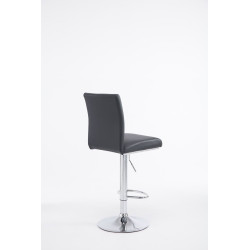 Lot de 2 tabourets de bar Cologne simili cuir chromé noir