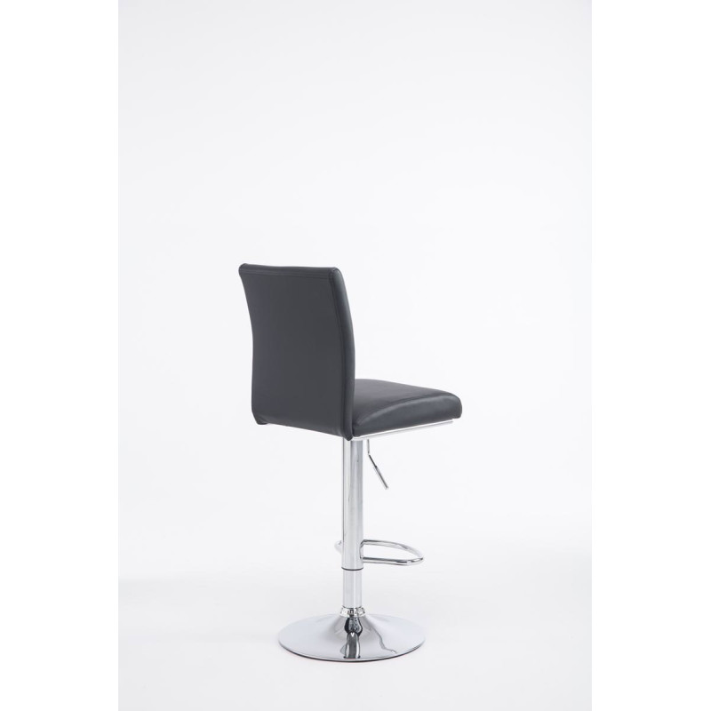 Lot de 2 tabourets de bar Cologne simili cuir chromé noir