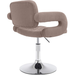 Sedia lounge Dublin in tessuto Tortora