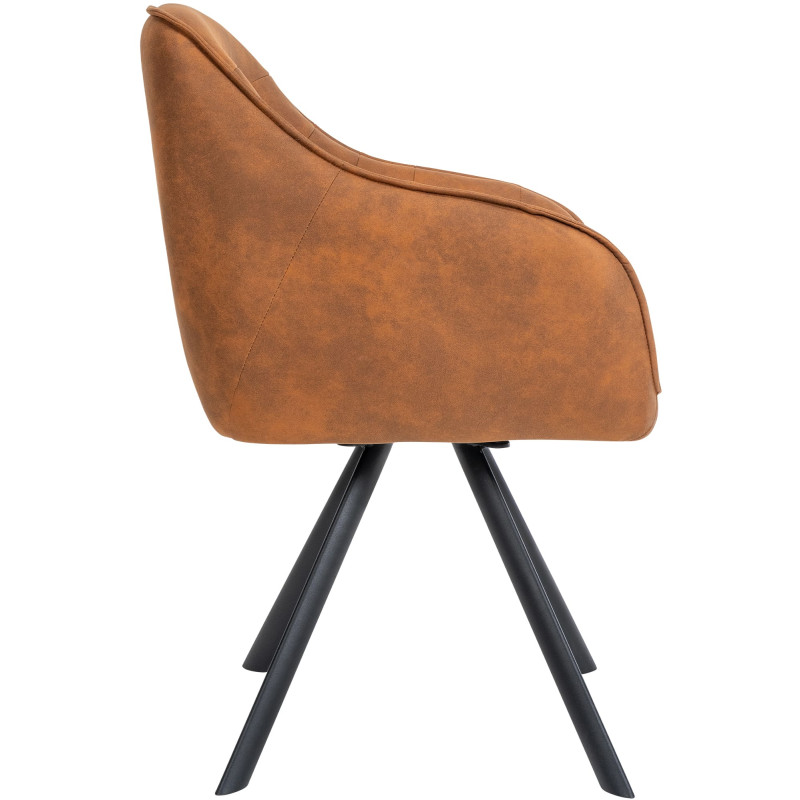 Chaise vintage Russel marron clair