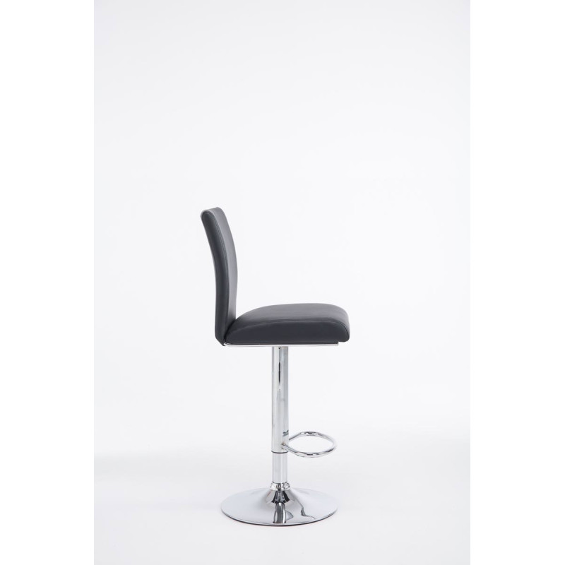 Lot de 2 tabourets de bar Cologne simili cuir chromé noir