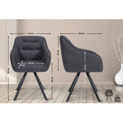 Chaise vintage Russel noir