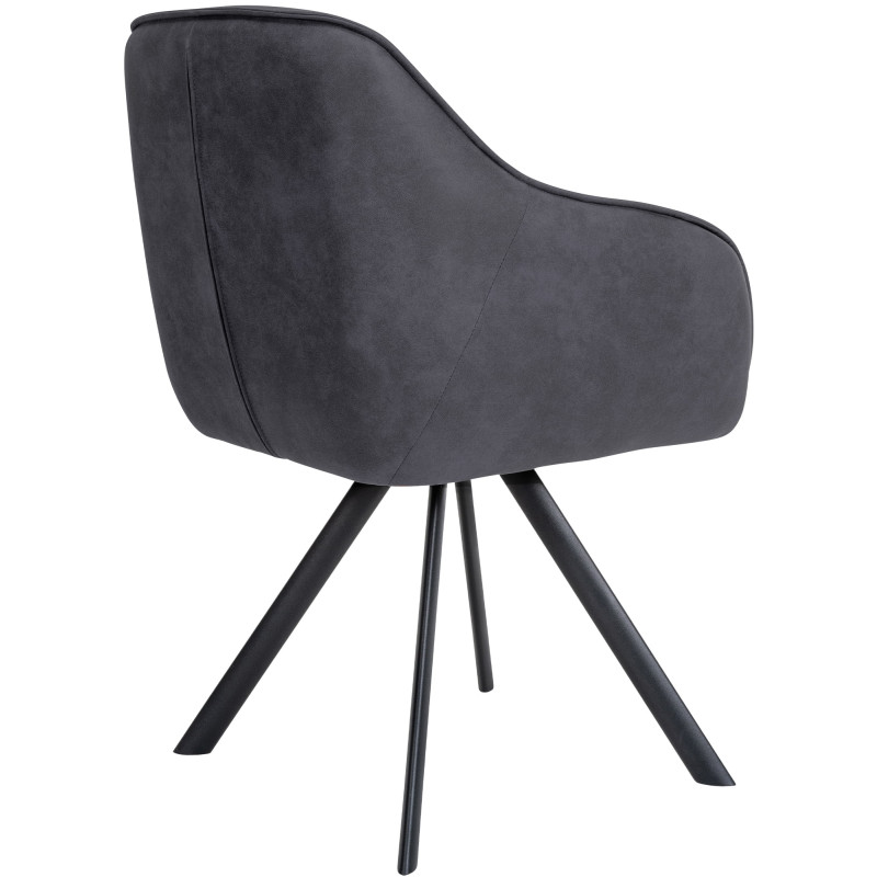 Chaise vintage Russel noir