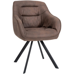 Chaise vintage Russel brun