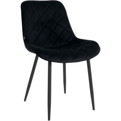 Chaise Springs velours noir