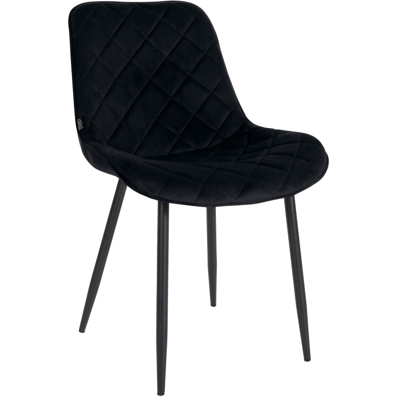 Chaise Springs velours noir