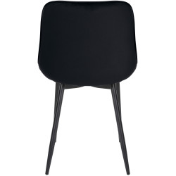 Chaise Springs velours noir