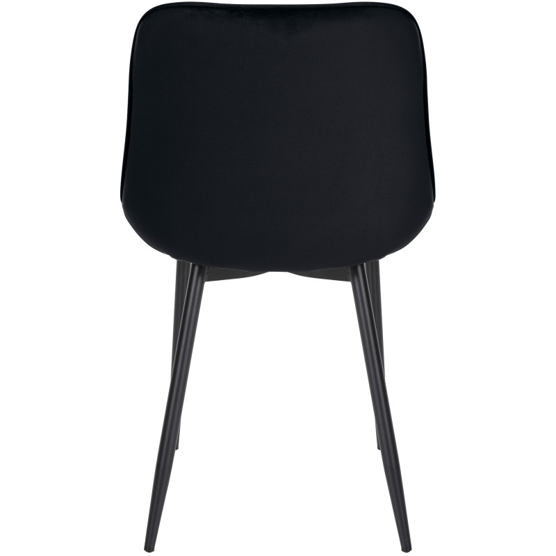 Chaise Springs velours noir