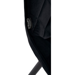 Chaise Springs velours noir