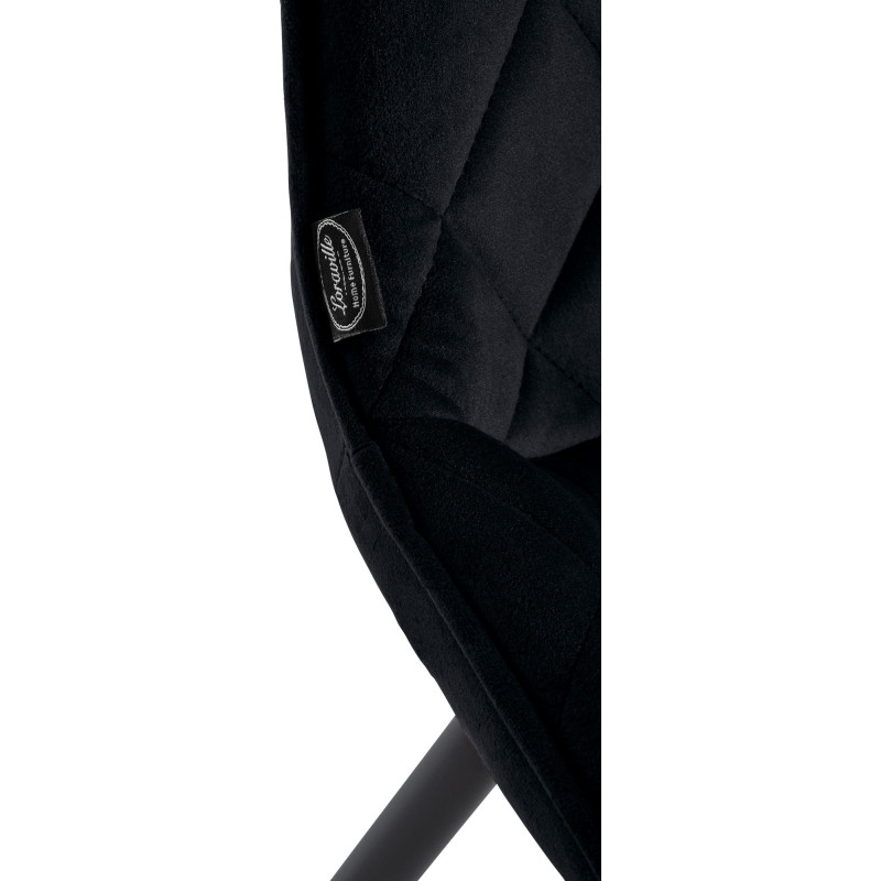 Chaise Springs velours noir