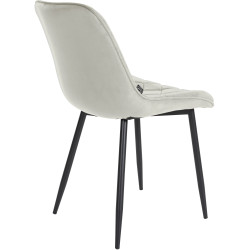 Chaise Springs velours crème