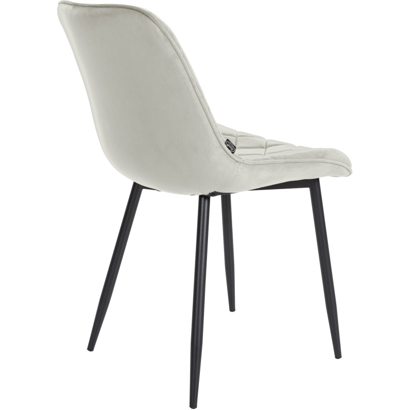 Chaise Springs velours crème